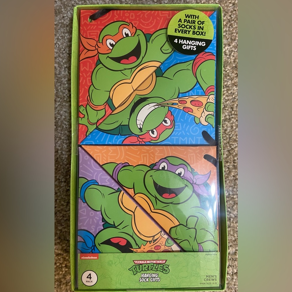 Teenage Mutant Ninja Turtles Sock Gift Set – 4 Pack (Men’s Size 6-12)